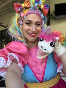Puppetry is a big part of the fun with Miss Fairy G!
